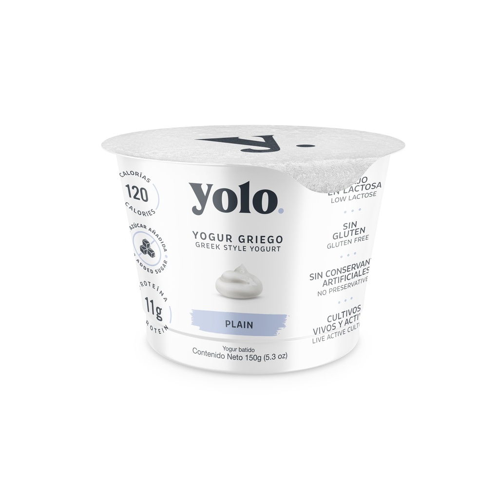 Yogurt Griego Plain Yolo 150 gr