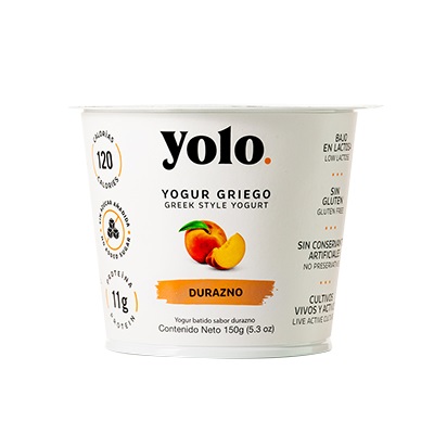 [26456] Yogurt Griego Durazno Yolo 150 gr