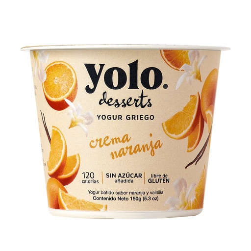 [26461] Yogurt Griego Crema Naranja Yolo 150 gr